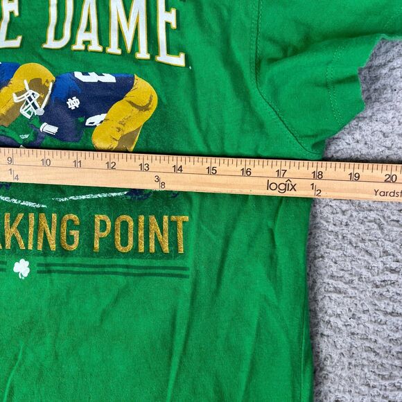 Notre Dame T Shirt Women L Green Fighting Irish 2018 No Breaking Point 29 Years - Picture 8 of 11